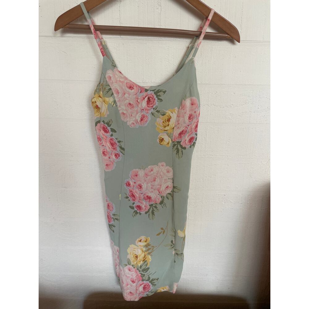 Vintage BETSEY JOHNSON Super Rare Floral Dress Black Label Size Small S - Picture 3 of 5